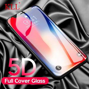 5D Full Cover Tempered Glass for iPhone 8 7 Plus(3D 4D Upgraded Version) for iPhone X 6 6S Plus Screen Protector Protective Film
